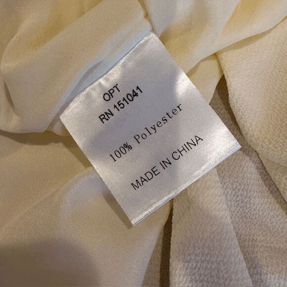 NEW! O.P.T. Luanne Dress Dark Cream Smocked Peasant Mini Dress Lined Size XS - Picture 8 of 11